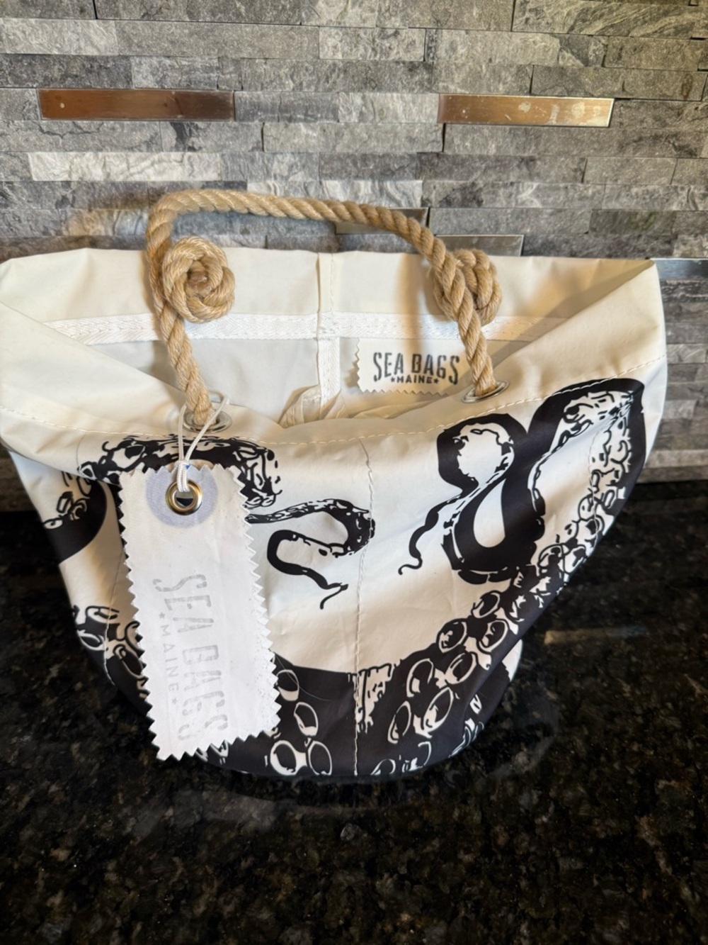 Sea Bags of Maine Upcycled Sails Bottle Tote/cooler